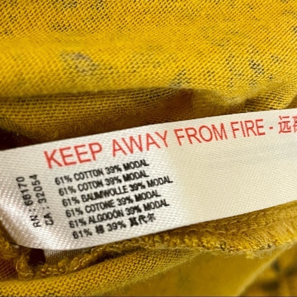 Daily Ritual Dress size XS Yellow Grey Print - Picture 6 of 6